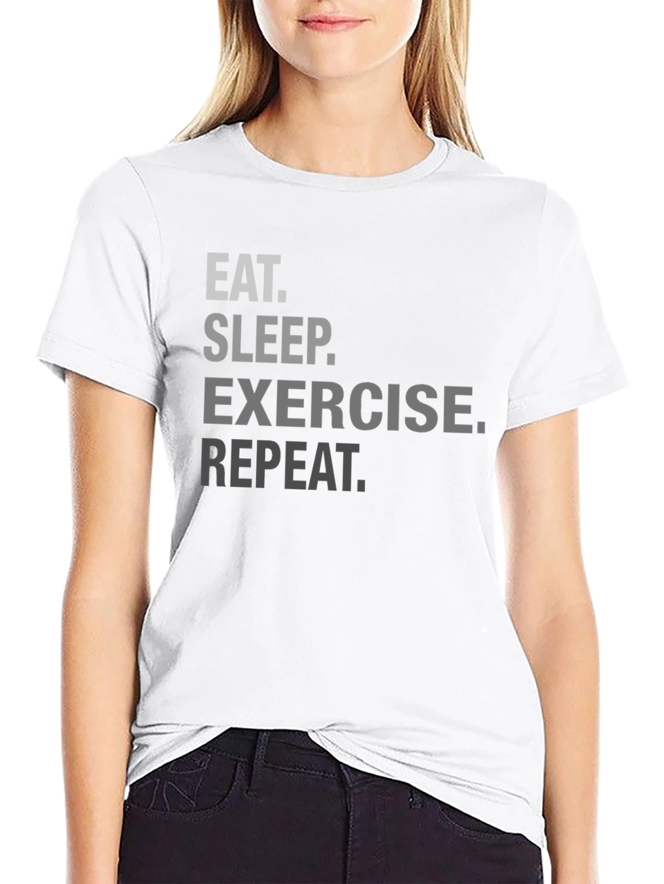 Eat Sleep Exercise Repeat Graphic Tee