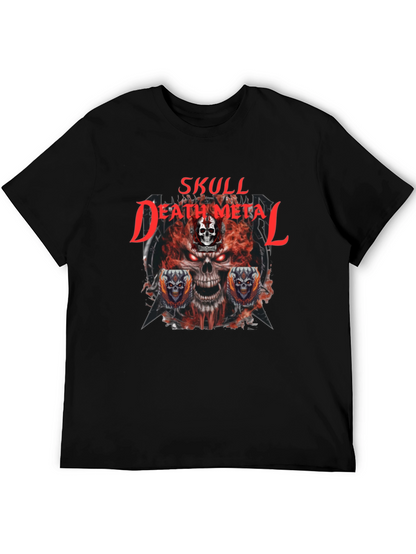 Skull Death Metal Graphic T-Shirt