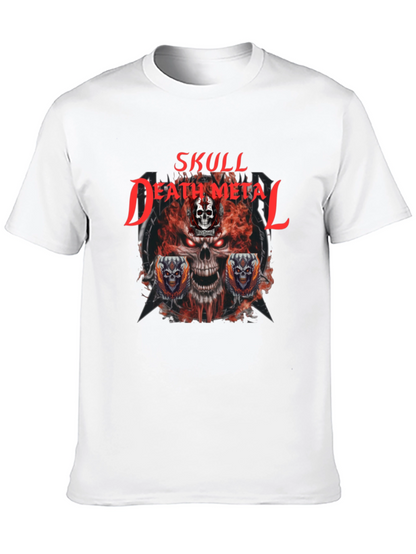 Skull Death Metal Graphic T-Shirt