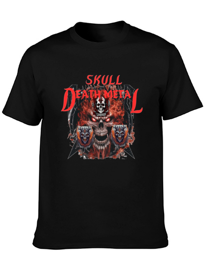 Skull Death Metal Graphic T-Shirt