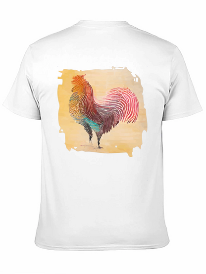 Rooster Graphic T-Shirt - Black Cotton Tee
