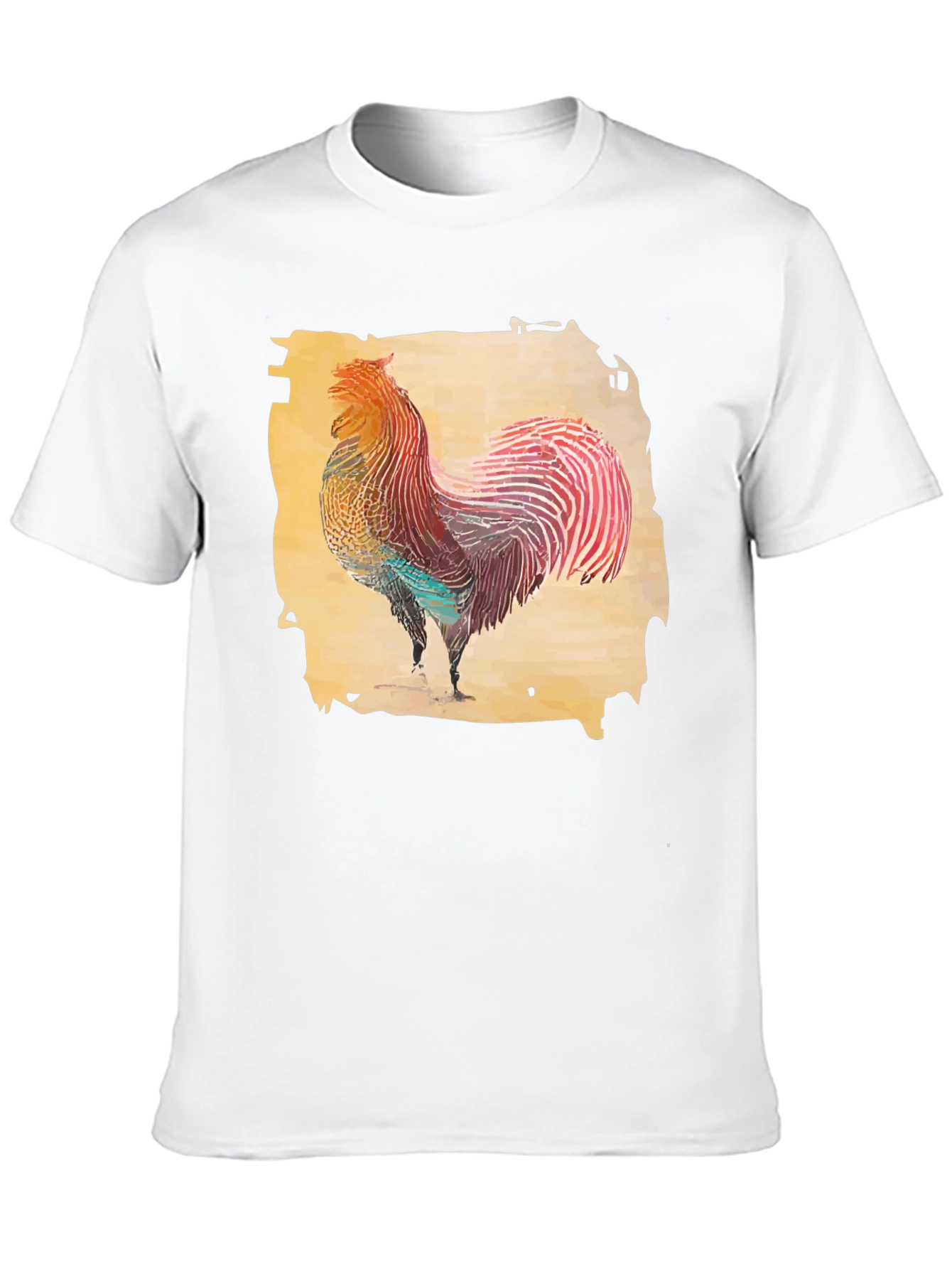 Rooster Graphic T-Shirt - Black Cotton Tee