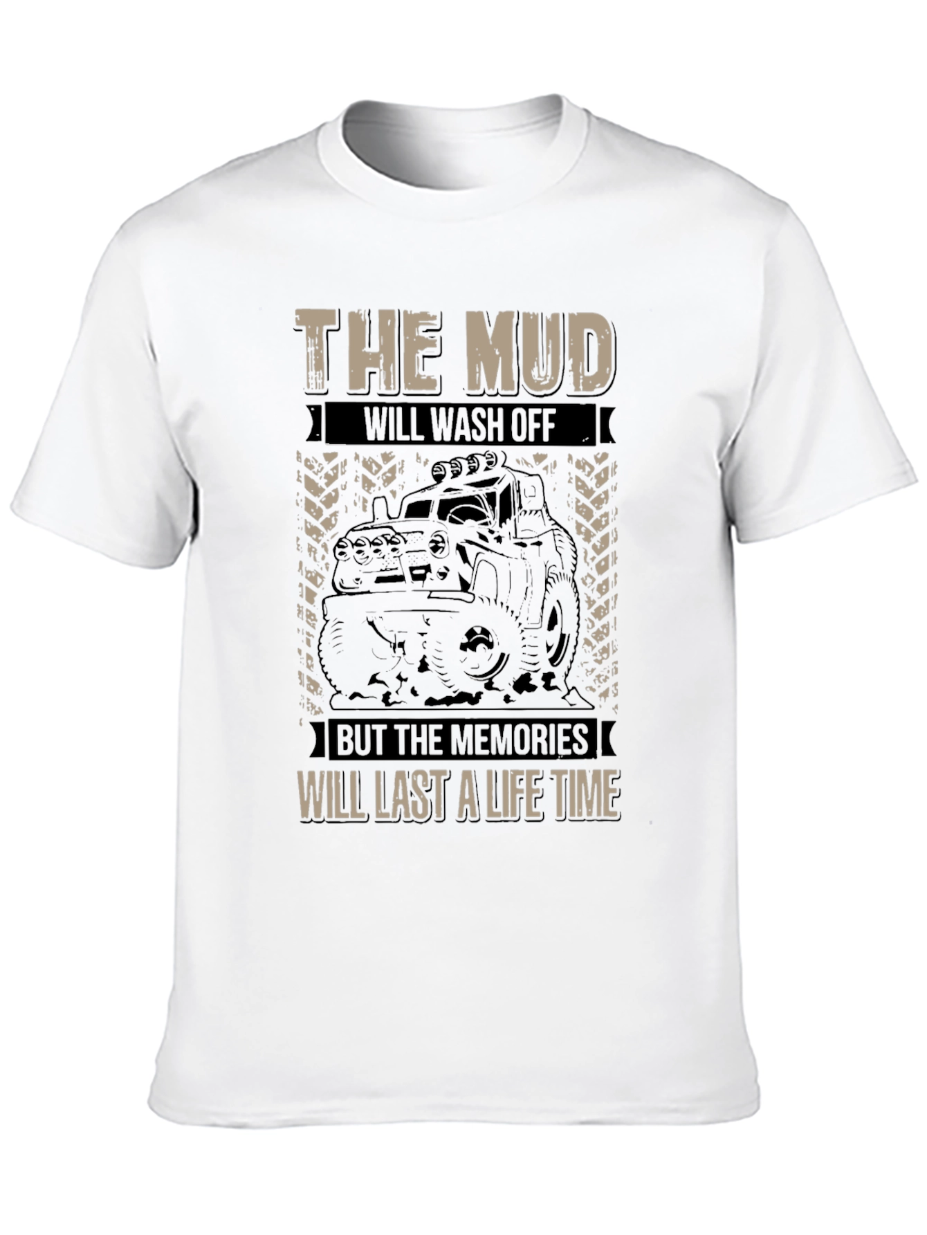 The Mud Will Wash Off Mens Black Graphic Tee