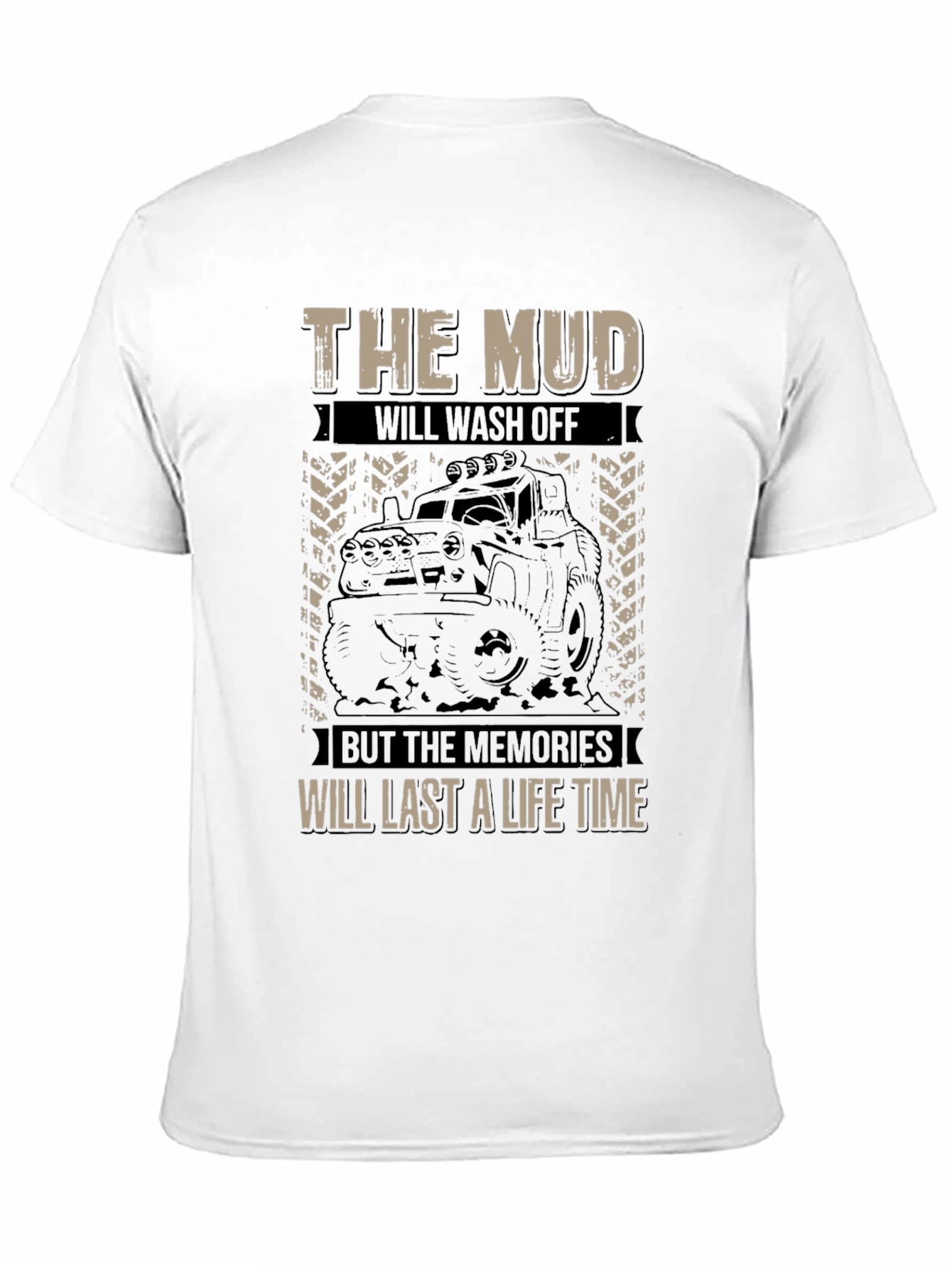 The Mud Will Wash Off Mens Black Graphic Tee