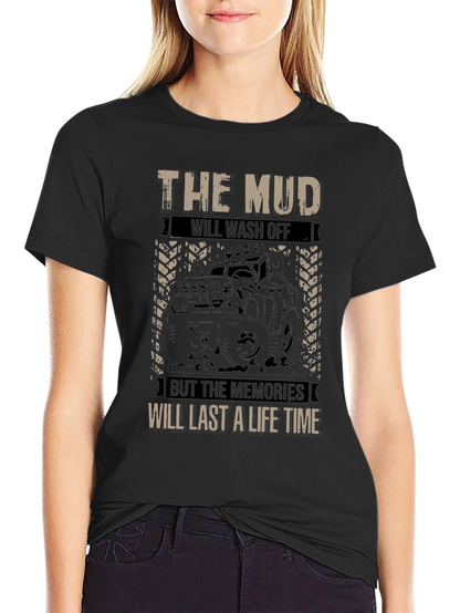 The Mud Will Wash Off Mens Black Graphic Tee