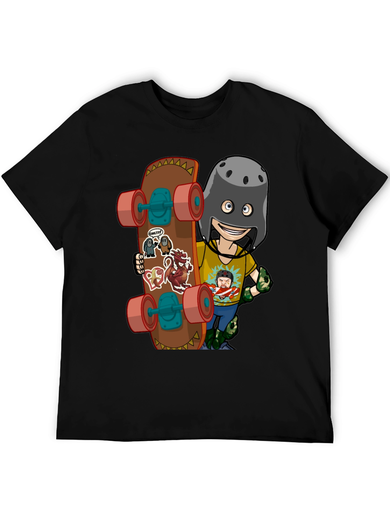Skateboarding Cartoon T-Shirt
