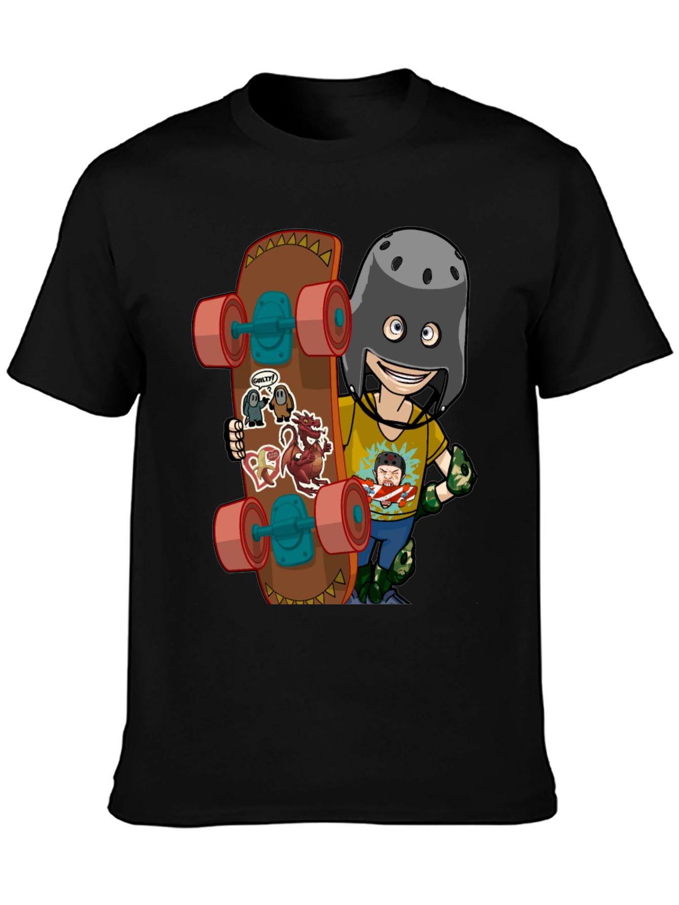Skateboarding Cartoon T-Shirt