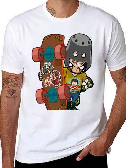 Skateboarding Cartoon T-Shirt