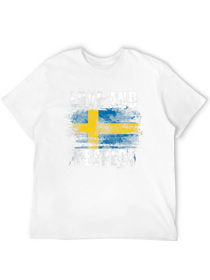 Sweden Flag Love & Respect Graphic T-Shirt