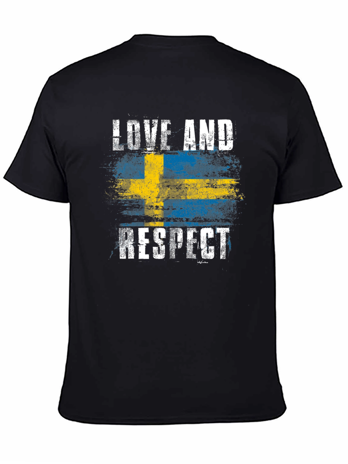 Sweden Flag Love & Respect Graphic T-Shirt