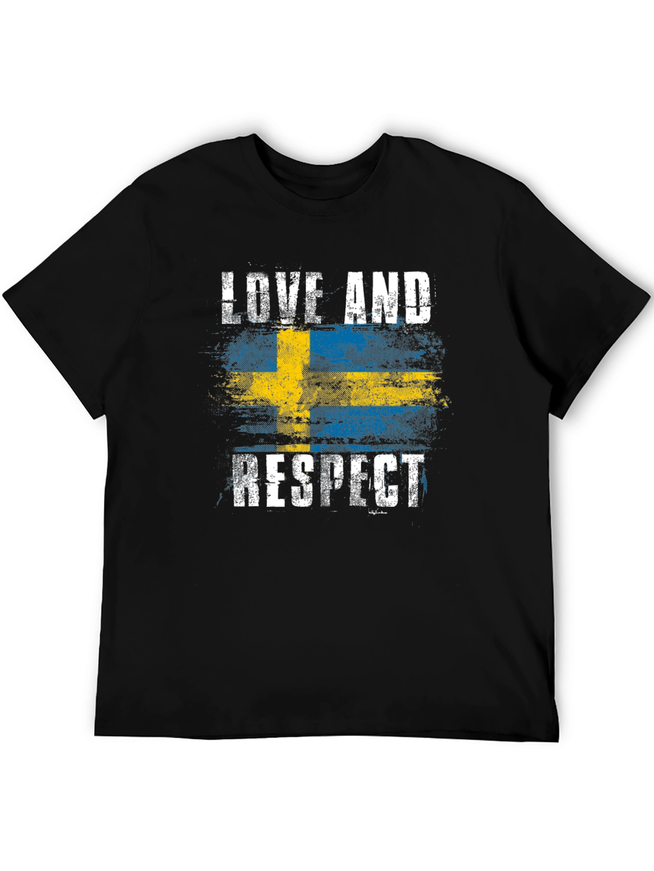 Sweden Flag Love & Respect Graphic T-Shirt