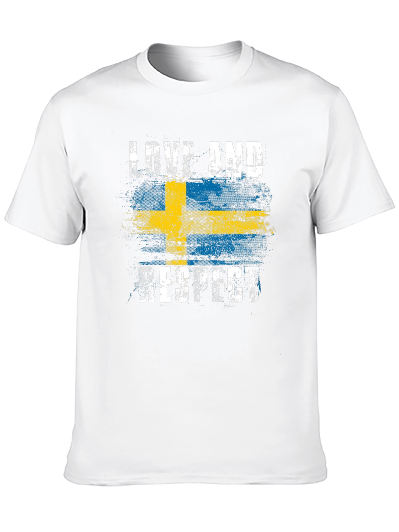 Sweden Flag Love & Respect Graphic T-Shirt