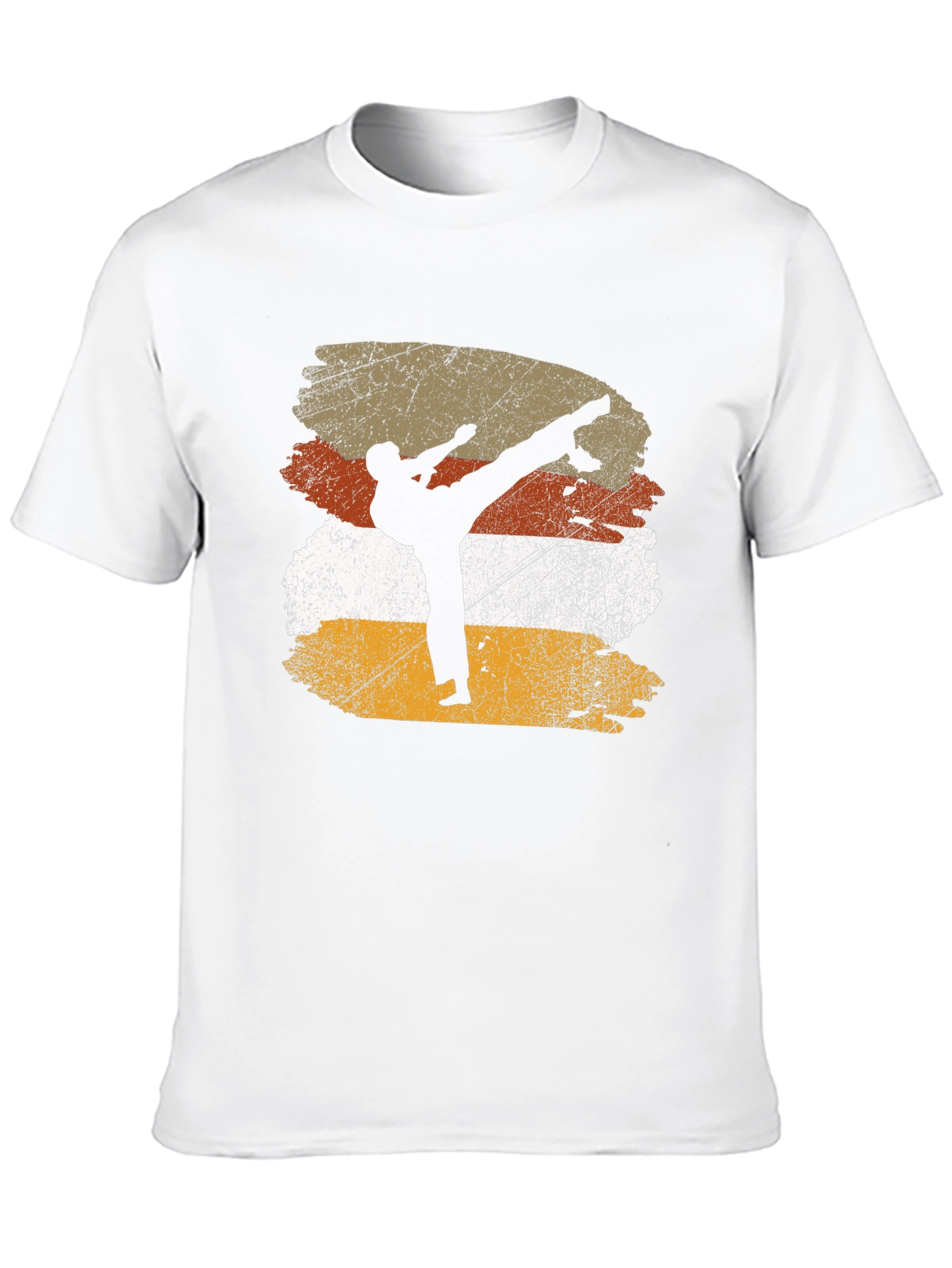 Martial Arts Silhouette Graphic Tee - Black