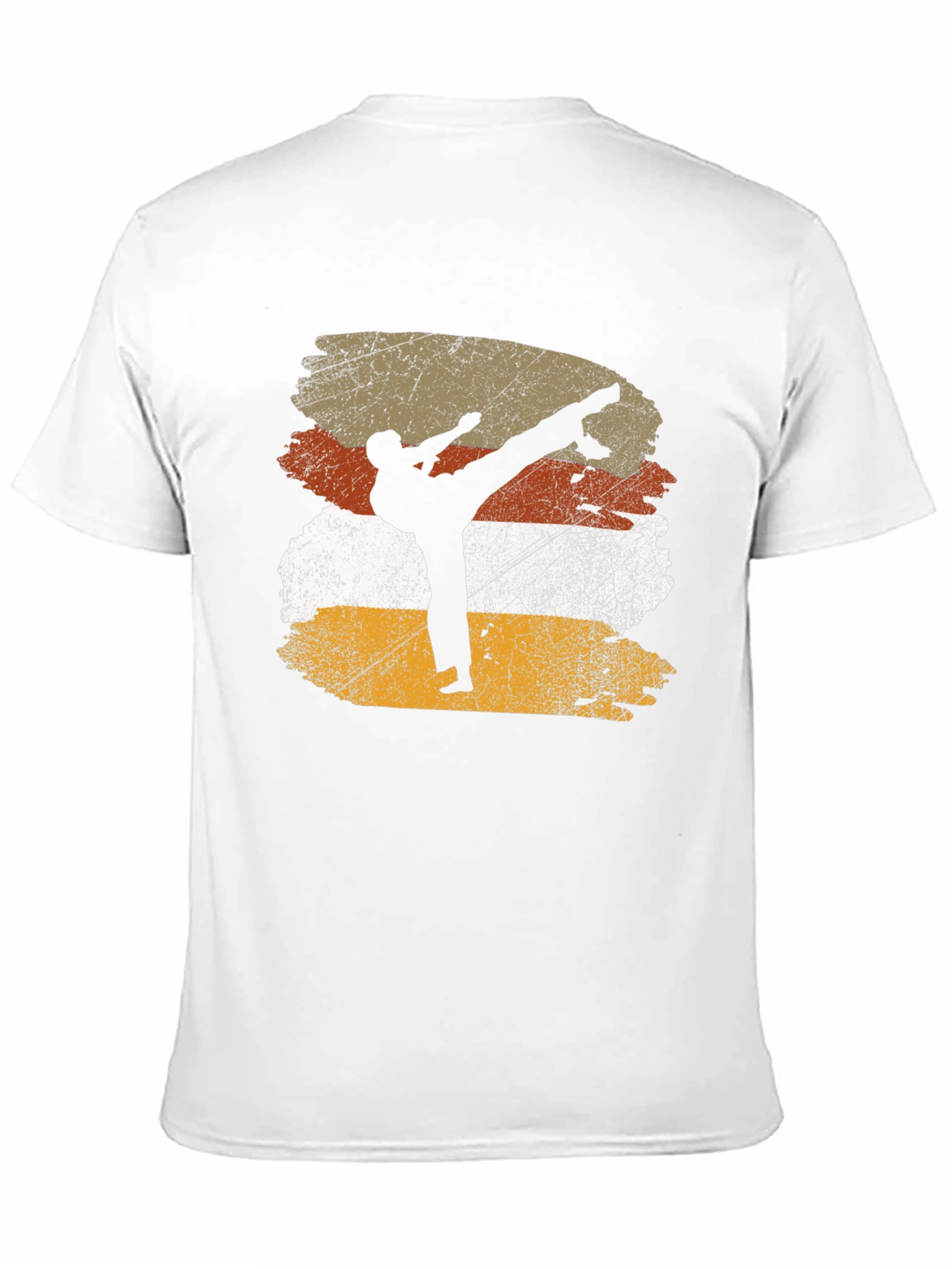 Martial Arts Silhouette Graphic Tee - Black