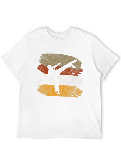 Martial Arts Silhouette Graphic Tee - Black