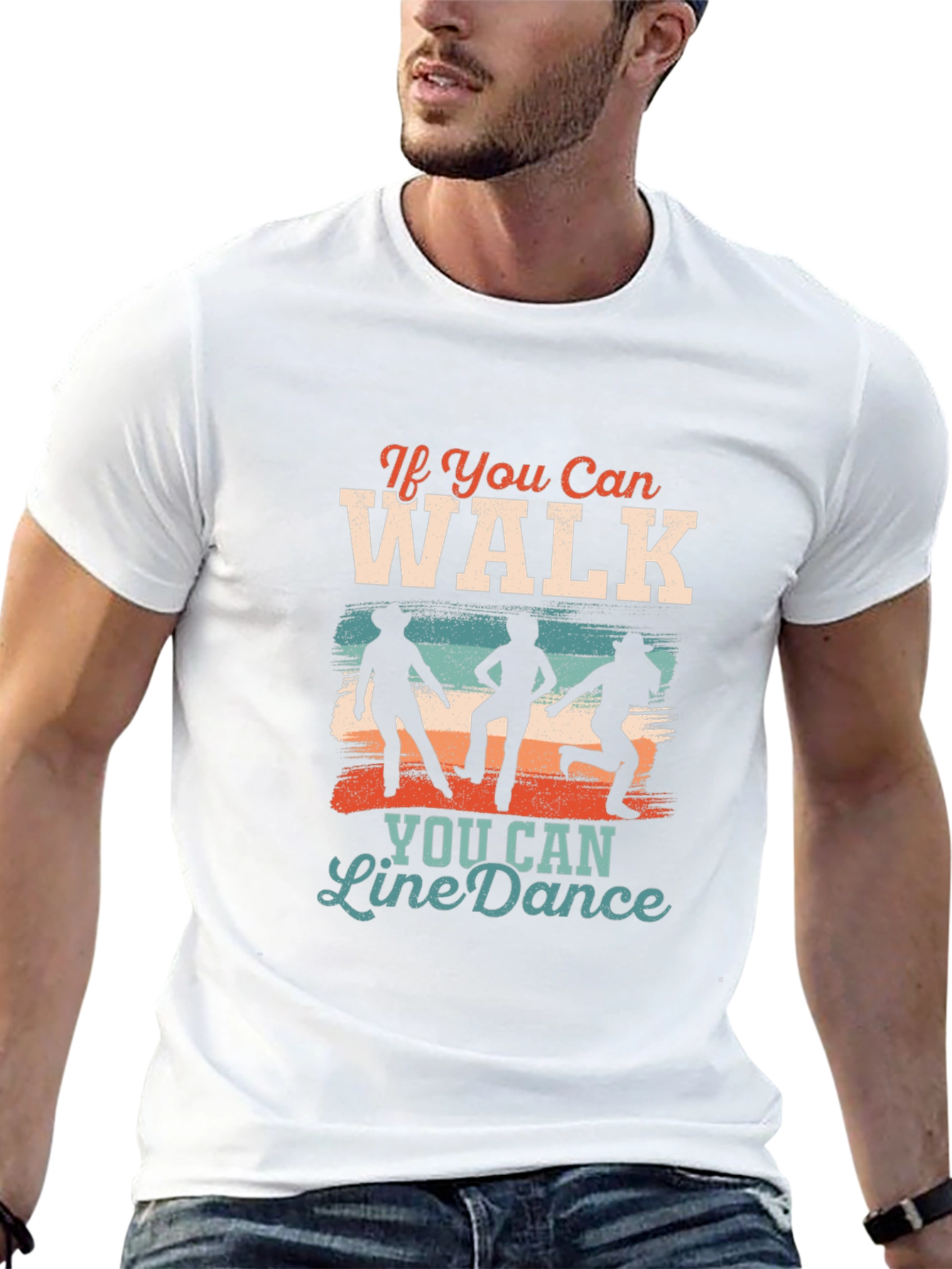 Line Dance Graphic Tee - Walk Then Dance!