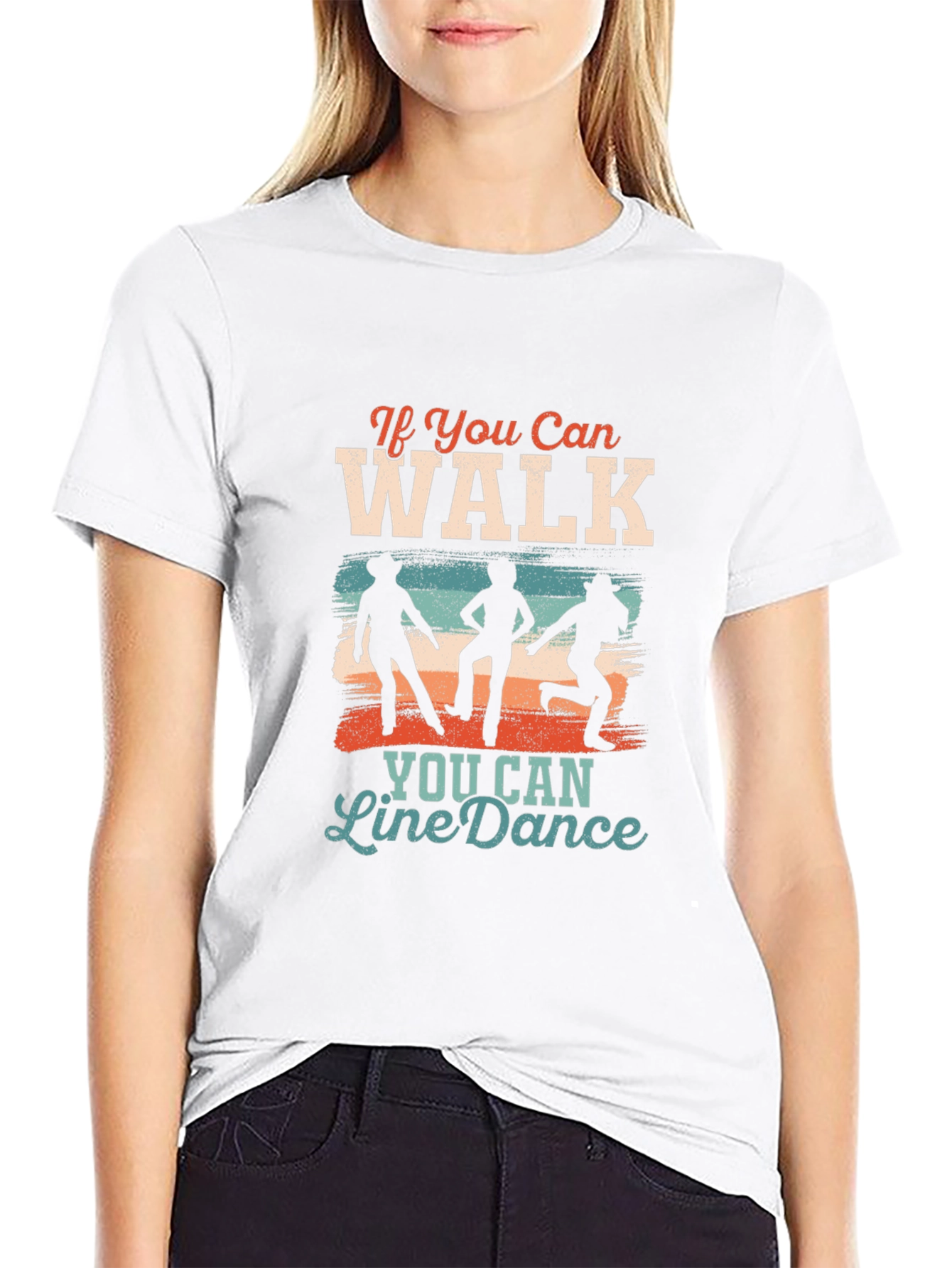 Line Dance Graphic Tee - Walk Then Dance!