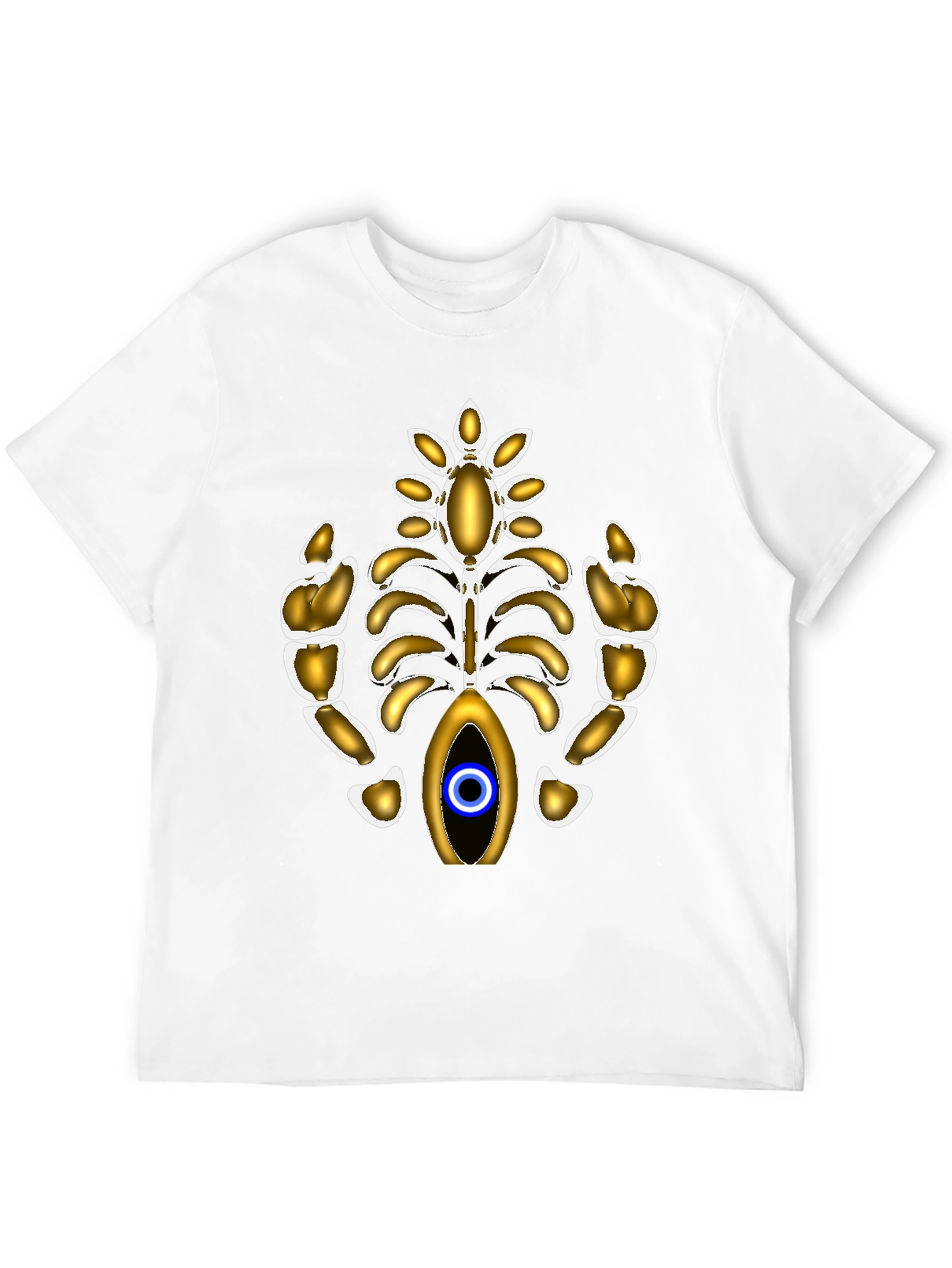 Eye-Catching Metallic Ribcage Graphic Tee