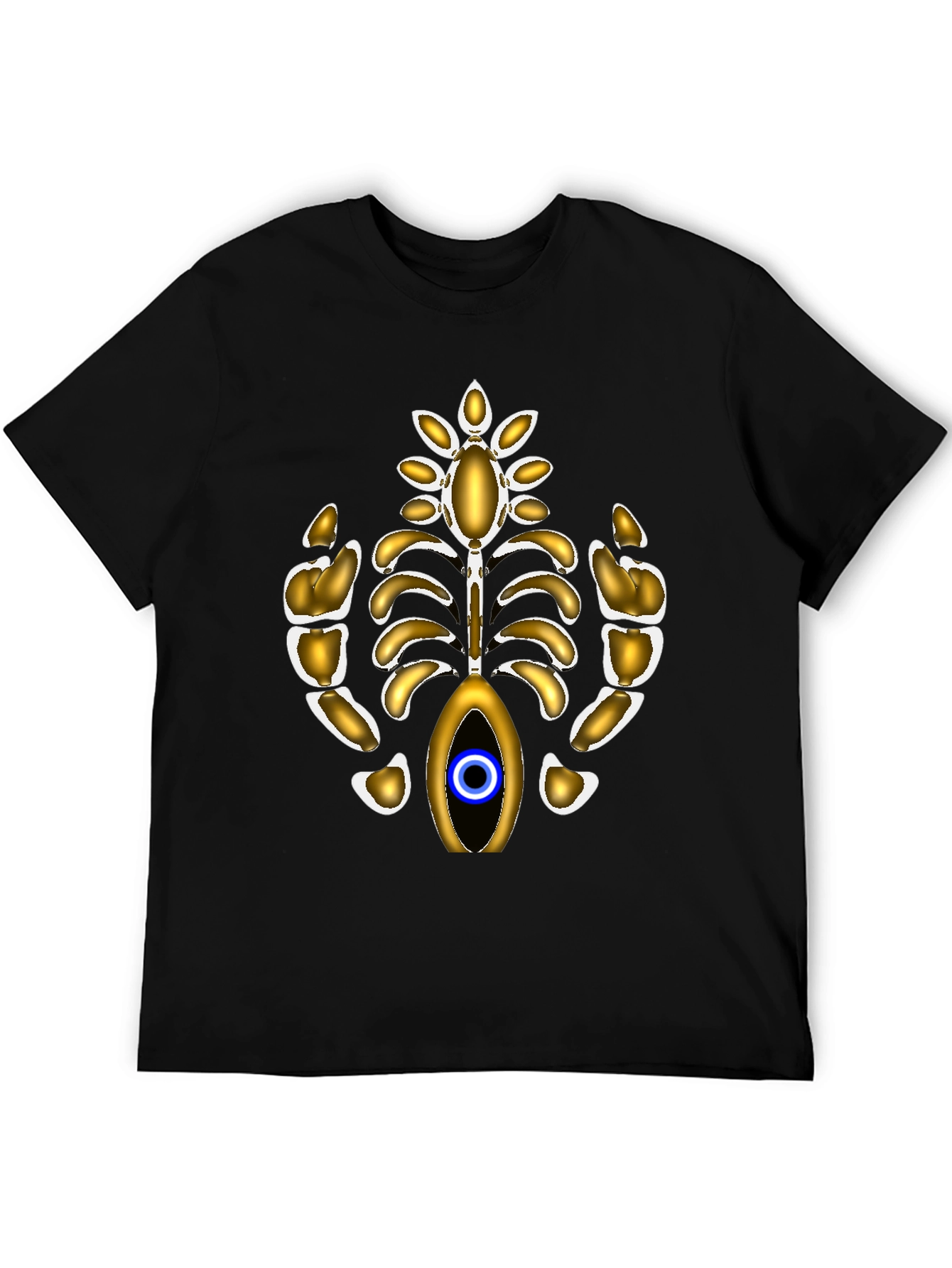 Eye-Catching Metallic Ribcage Graphic Tee
