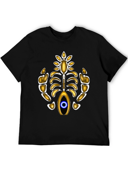 Eye-Catching Metallic Ribcage Graphic Tee