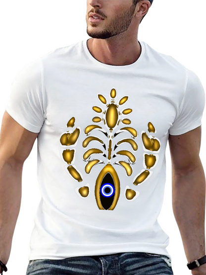Eye-Catching Metallic Ribcage Graphic Tee