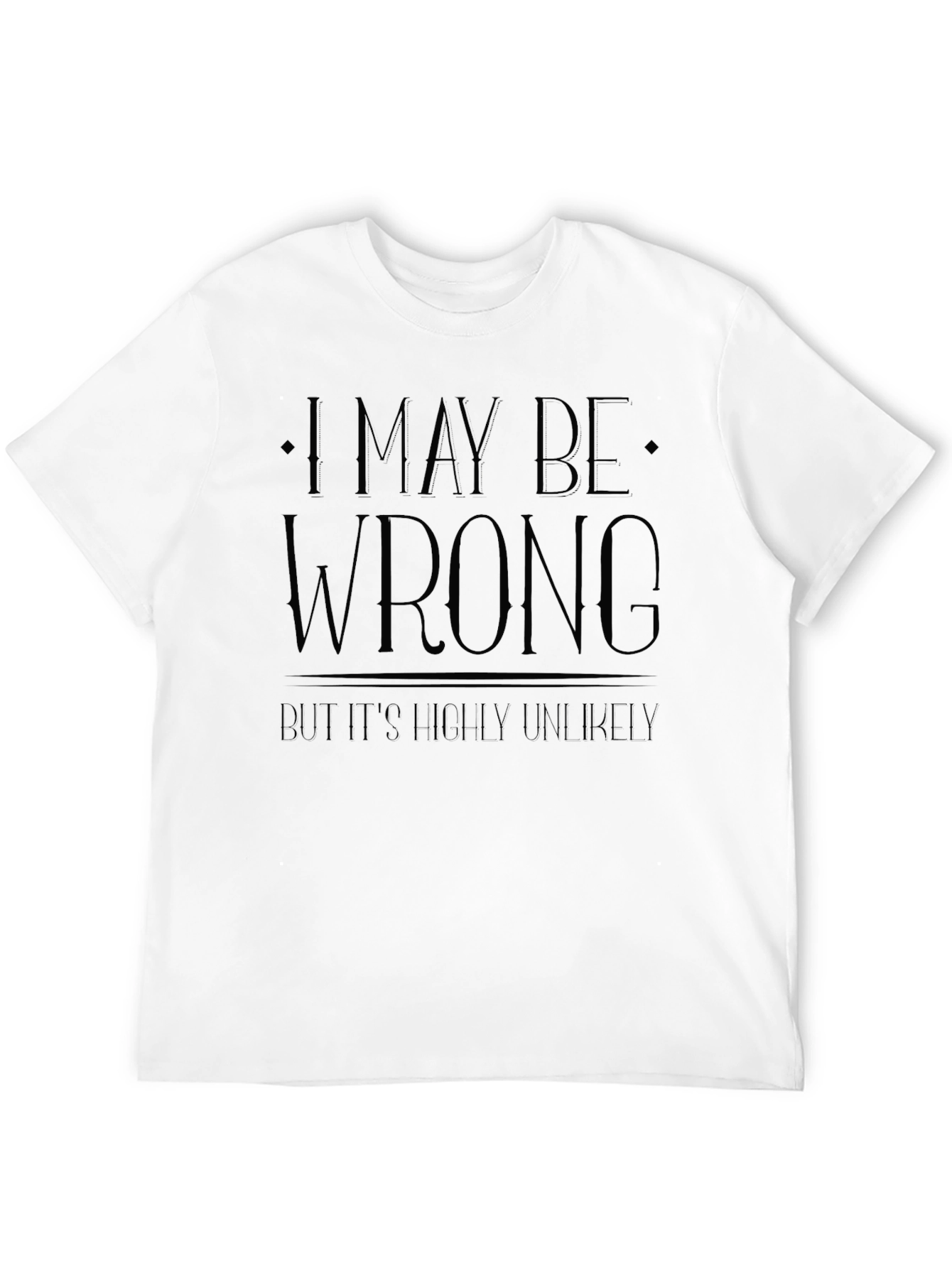 I May Be Wrong Mens Black T-Shirt