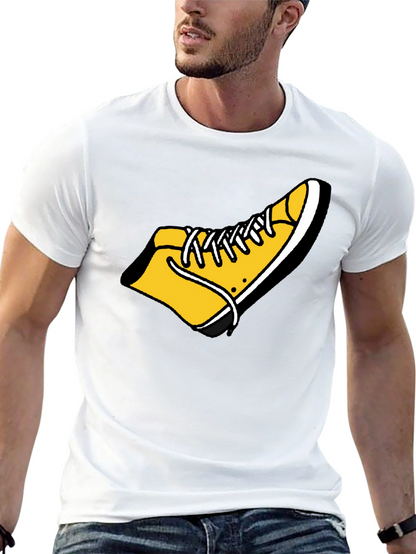 Shoe Graphic Tee - Funky Black Cotton T-Shirt