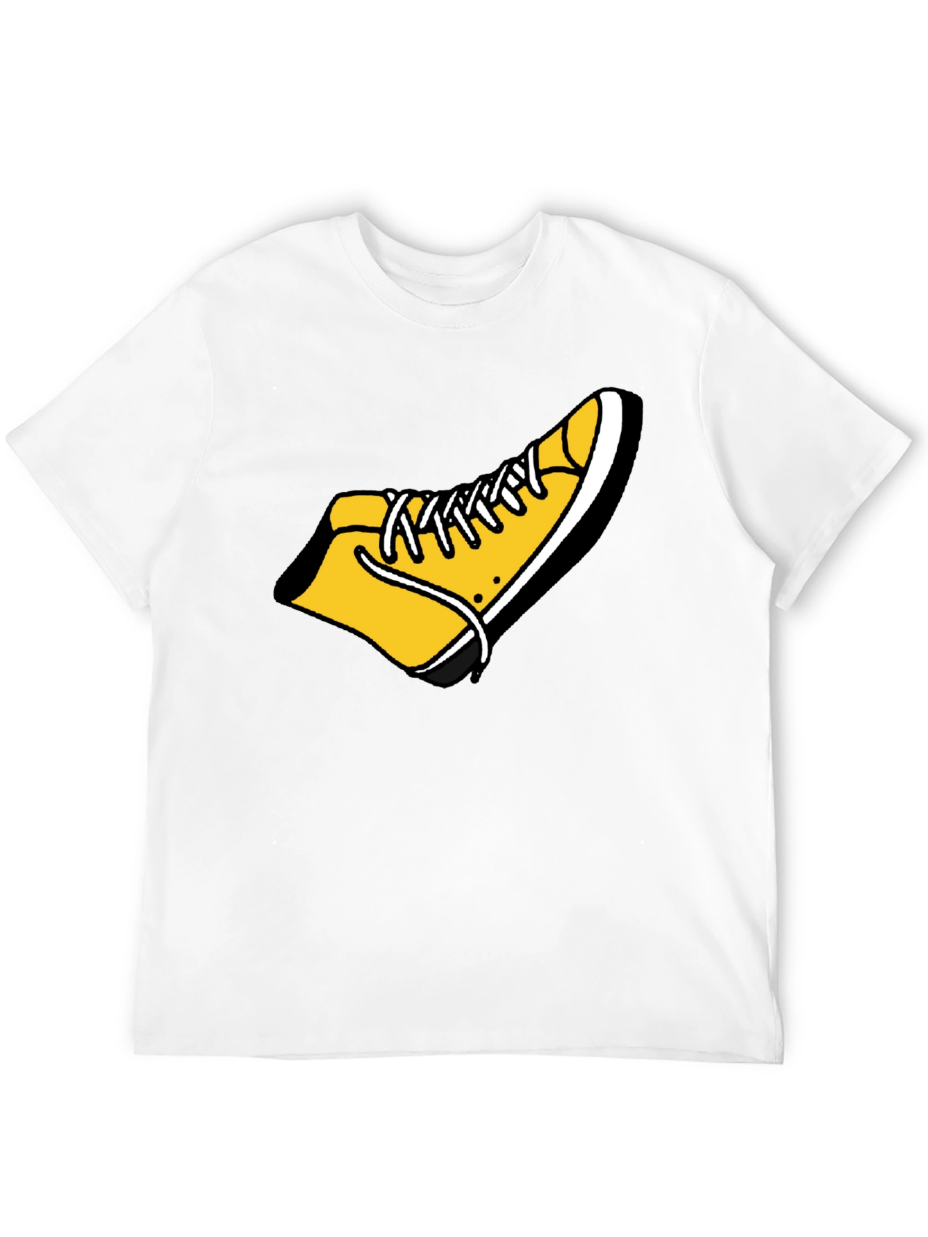 Shoe Graphic Tee - Funky Black Cotton T-Shirt