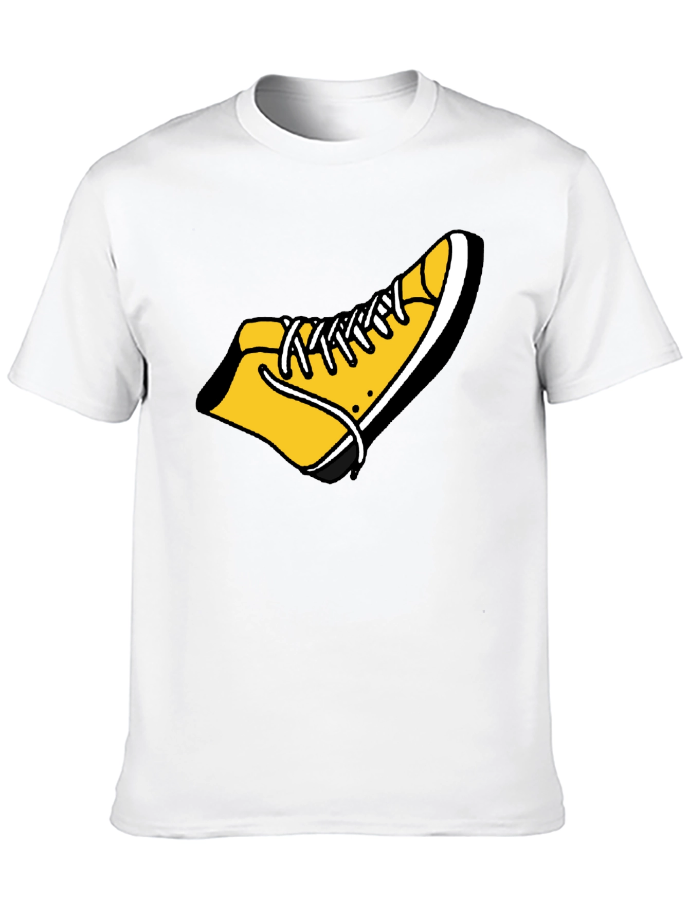 Shoe Graphic Tee - Funky Black Cotton T-Shirt