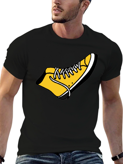 Shoe Graphic Tee - Funky Black Cotton T-Shirt