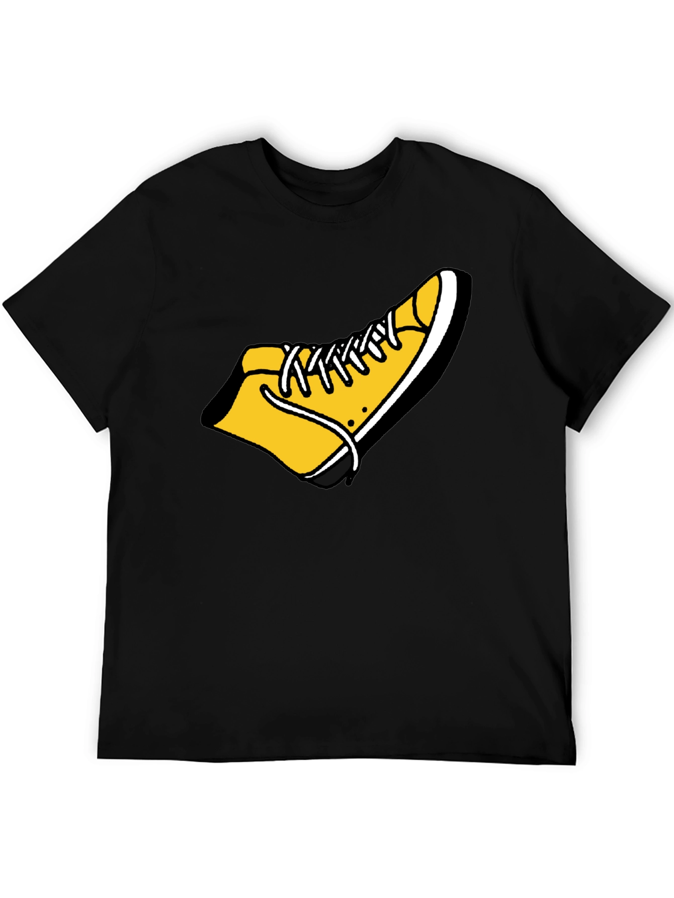 Shoe Graphic Tee - Funky Black Cotton T-Shirt