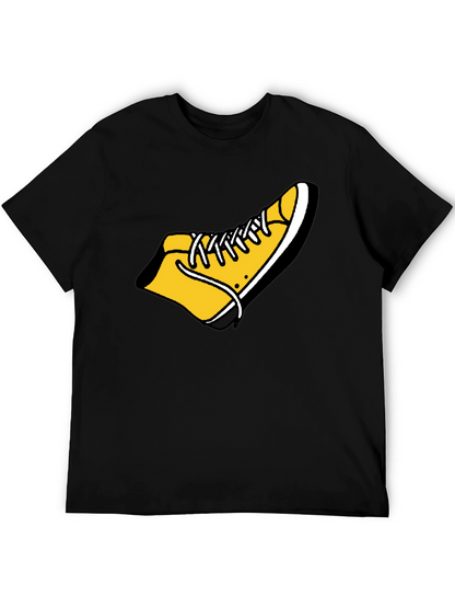 Shoe Graphic Tee - Funky Black Cotton T-Shirt