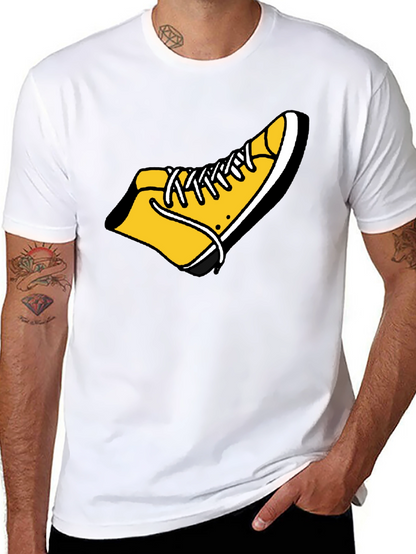 Shoe Graphic Tee - Funky Black Cotton T-Shirt