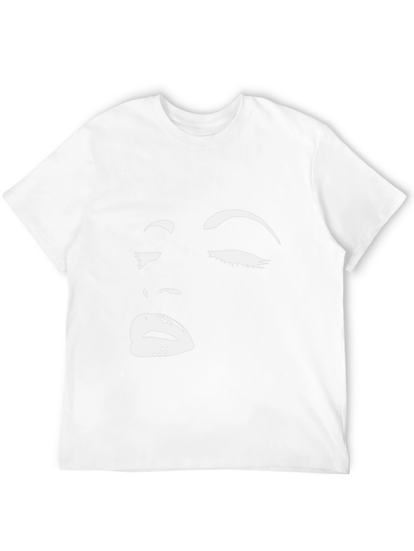 Black Graphic Tee: Womans Face
