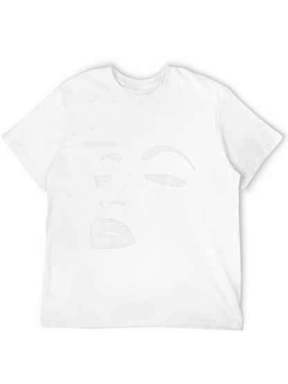 Black Graphic Tee: Womans Face