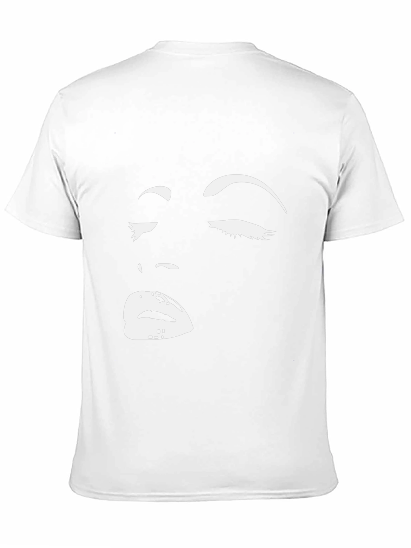 Black Graphic Tee: Womans Face