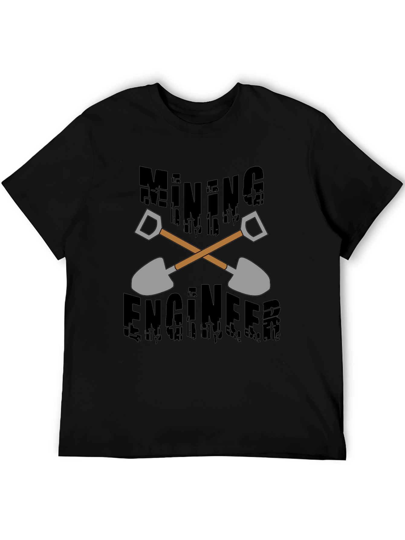 Mining Engineer Graphic T-Shirt - Black Crew Neck