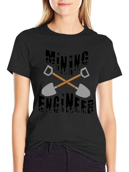 Mining Engineer Graphic T-Shirt - Black Crew Neck
