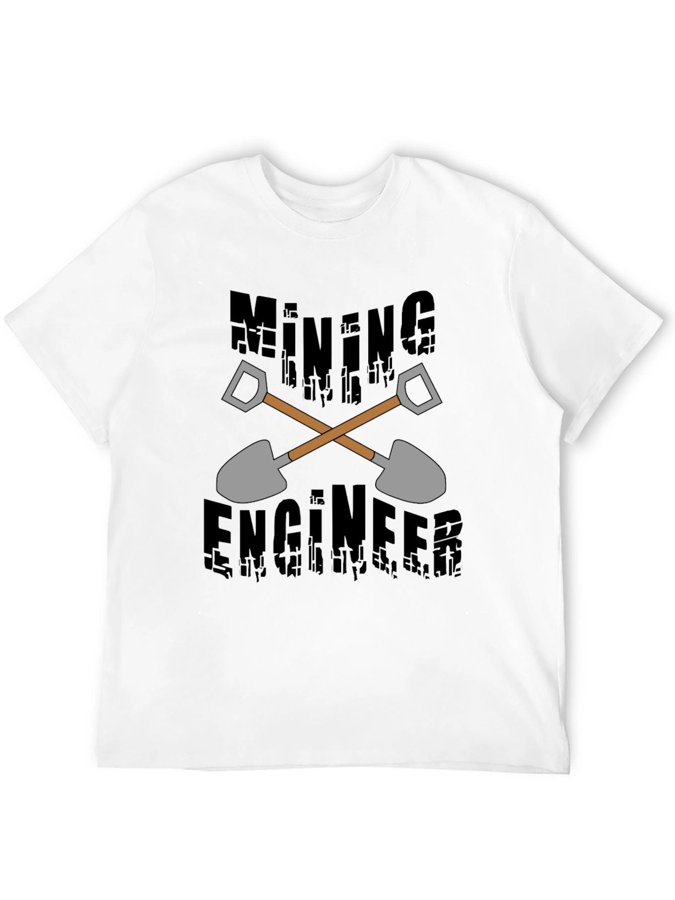 Mining Engineer Graphic T-Shirt - Black Crew Neck