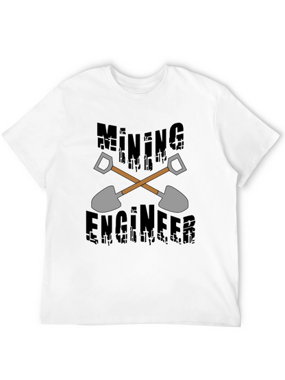 Mining Engineer Graphic T-Shirt - Black Crew Neck
