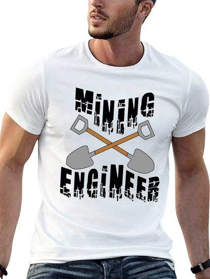 Mining Engineer Graphic T-Shirt - Black Crew Neck
