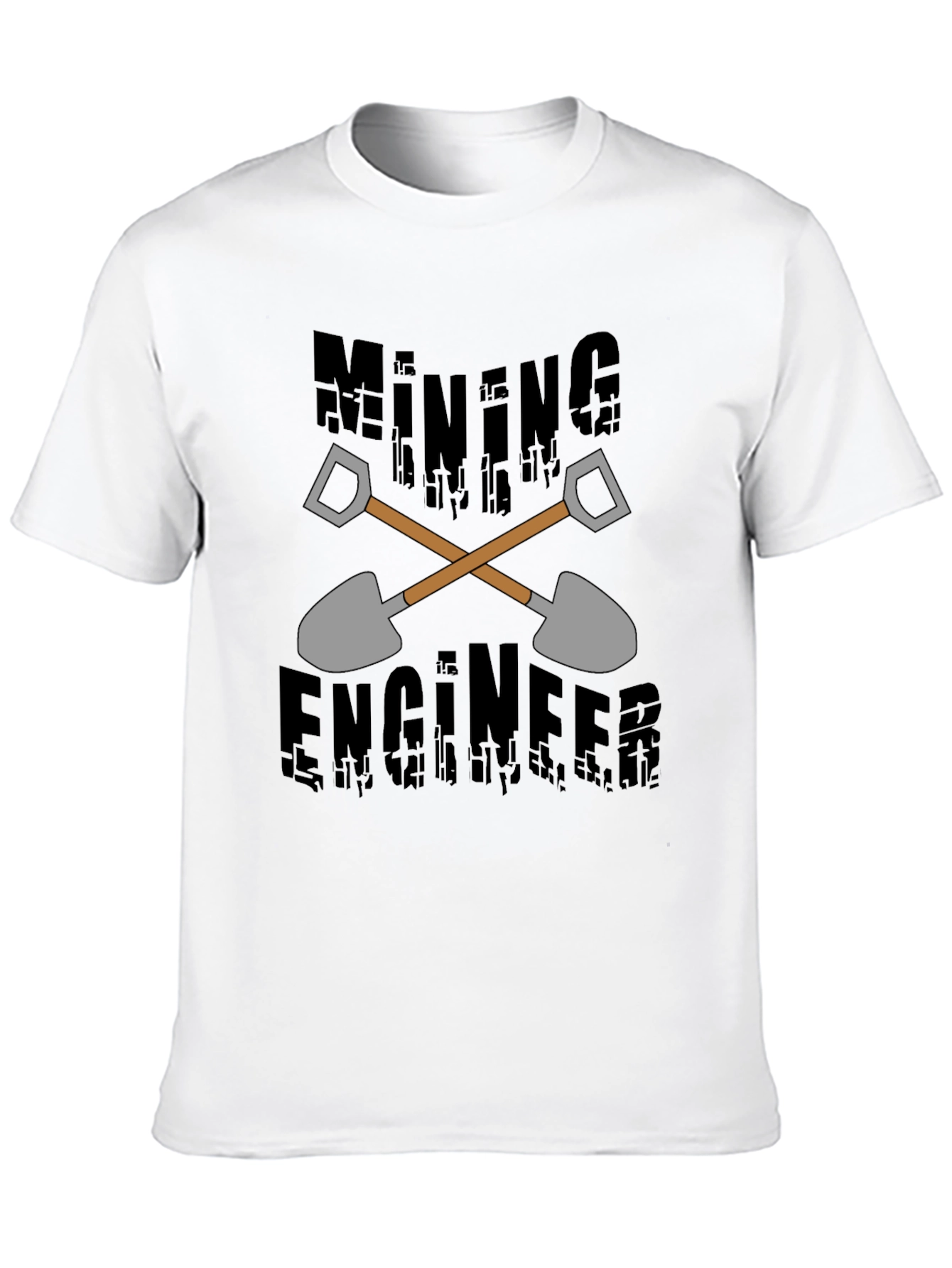Mining Engineer Graphic T-Shirt - Black Crew Neck