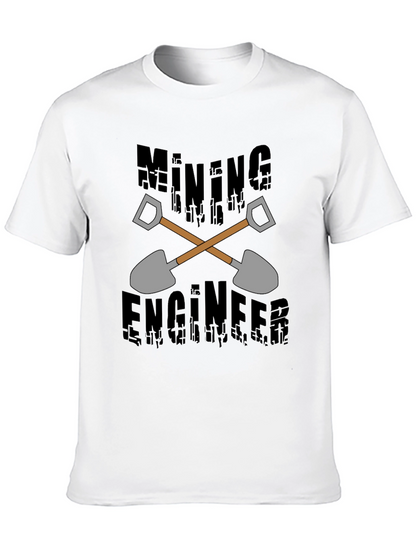 Mining Engineer Graphic T-Shirt - Black Crew Neck