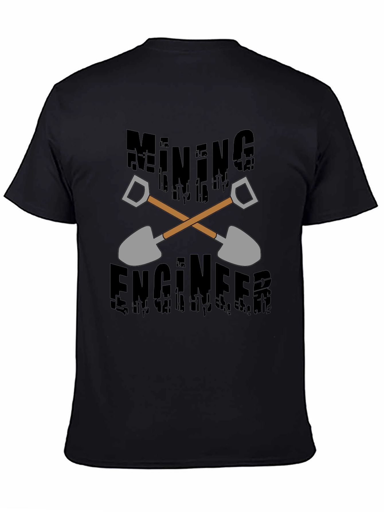 Mining Engineer Graphic T-Shirt - Black Crew Neck