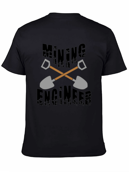 Mining Engineer Graphic T-Shirt - Black Crew Neck