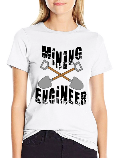 Mining Engineer Graphic T-Shirt - Black Crew Neck