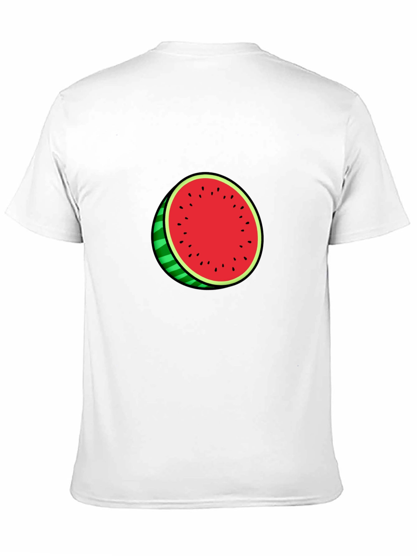 Watermelon Graphic Black Tee - Casual Summer Style