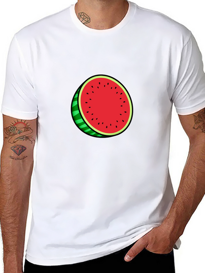 Watermelon Graphic Black Tee - Casual Summer Style