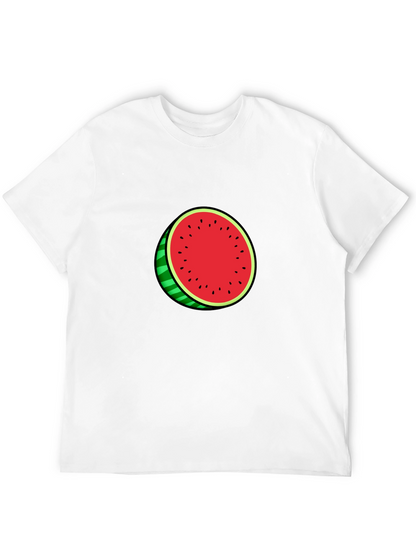 Watermelon Graphic Black Tee - Casual Summer Style