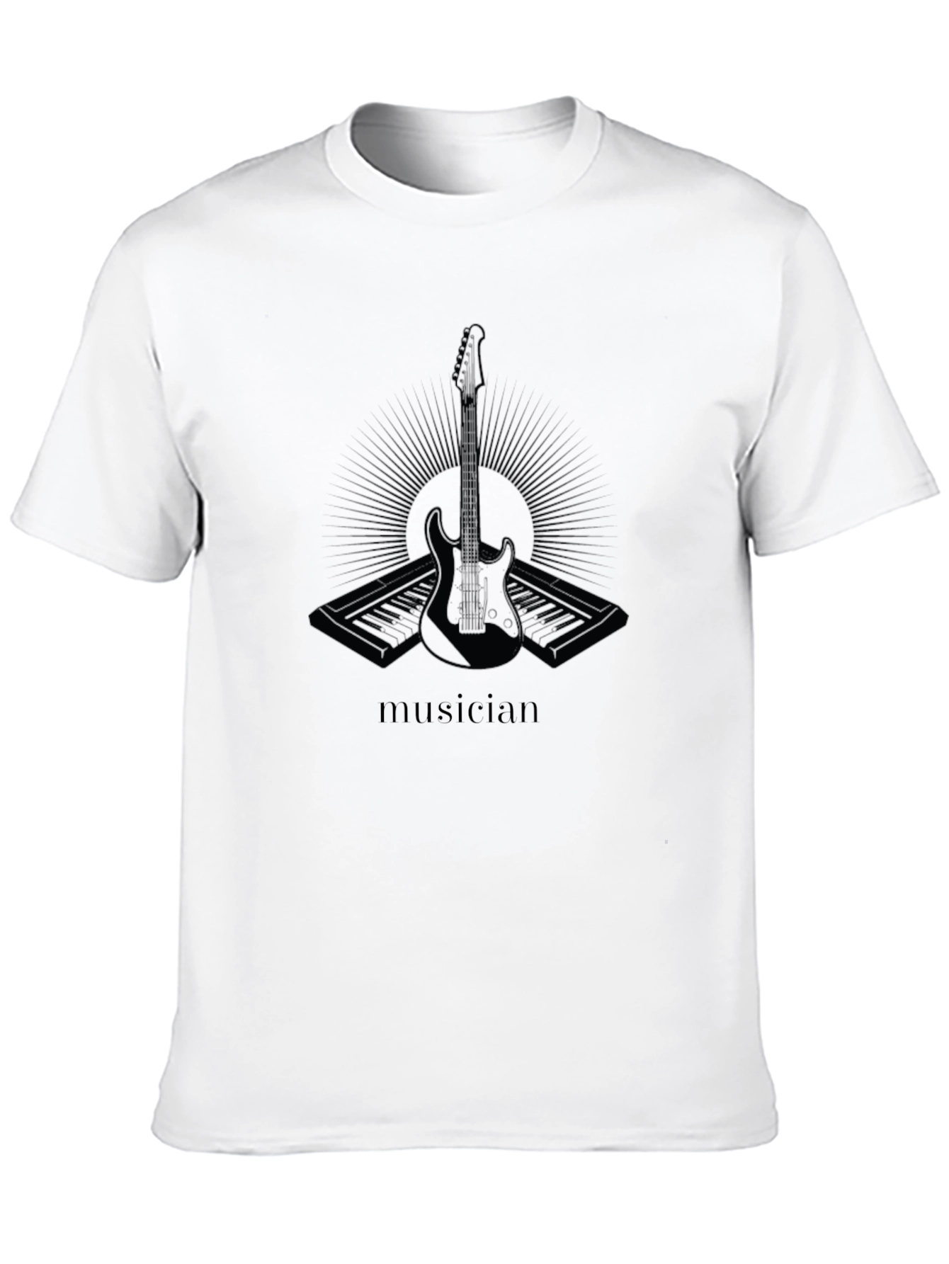 Musician Graphic Print Black T-Shirt